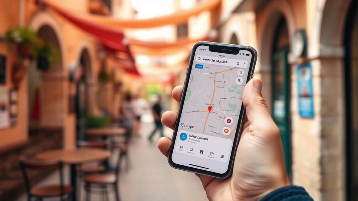 Résultats de recherche locale sur smartphone — agence web Essaouira